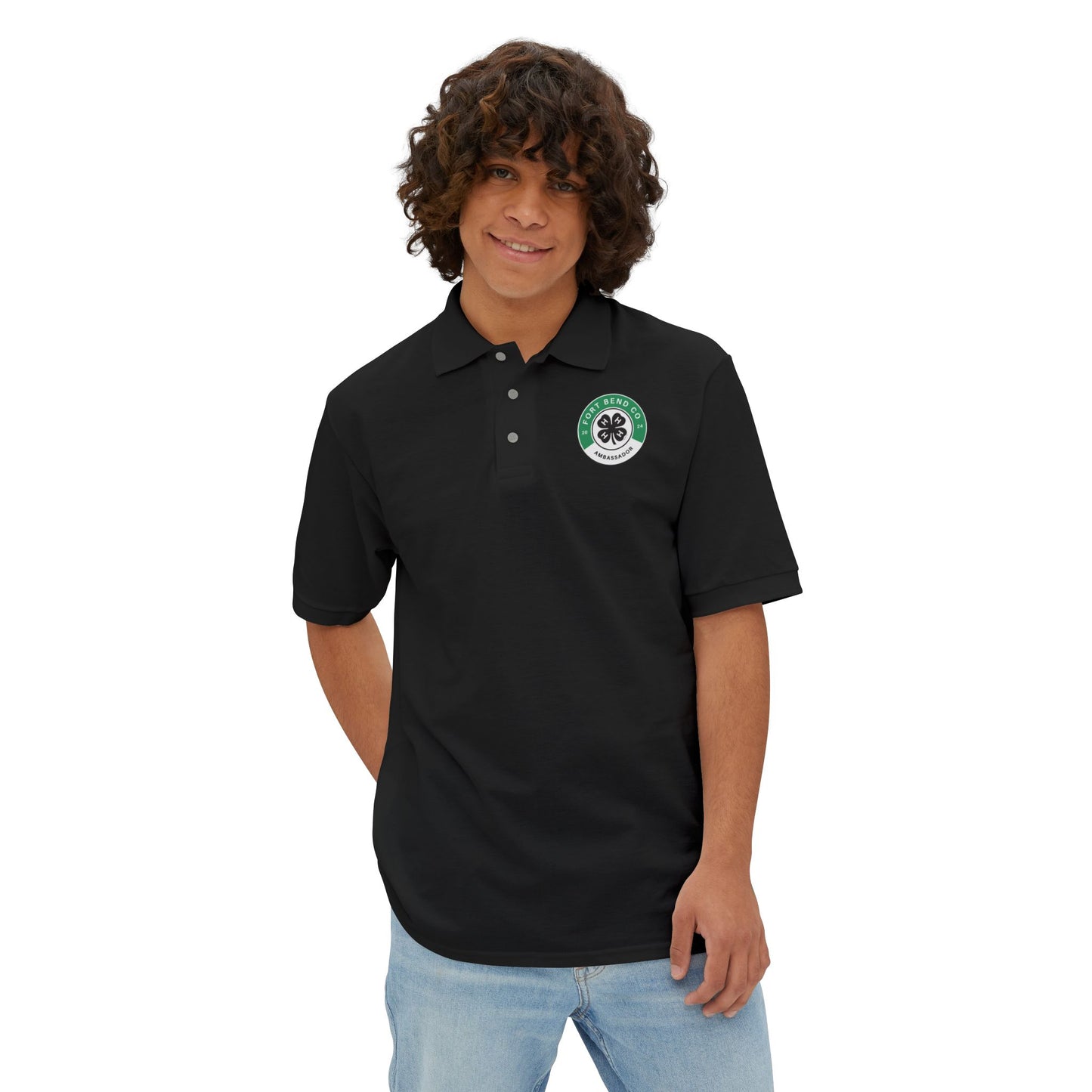 Men, Women, Unisex:  Piqué Polo for 4-H Ambassadors, 100% pre-shrunk piqué cotton