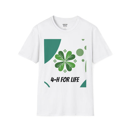 4-H For Life Fun Geometric Shapes: Unisex Softstyle T-Shirt for Men, Women, Youth