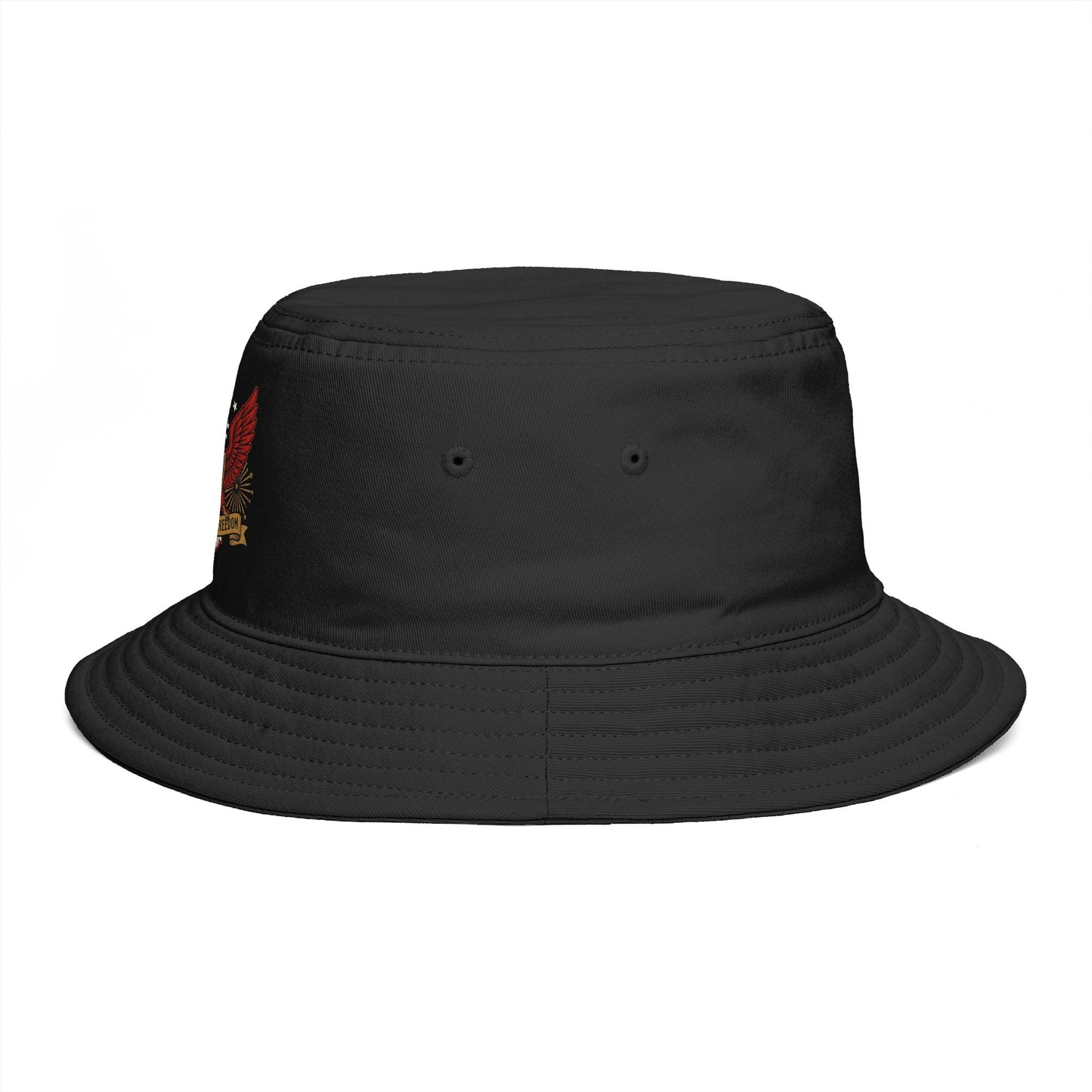 America's 250th Anniversary Bucket Hat | Patriotic Eagle Crest USA 1776–2026 Dark Vintage