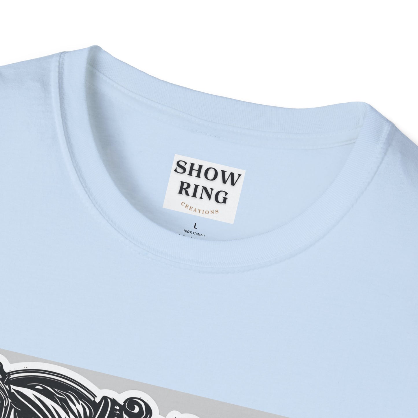 Horse Without Rider for FFA and 4-H Equestrian Teams:  Unisex Softstyle T-Shirt for Men, Women & Kids