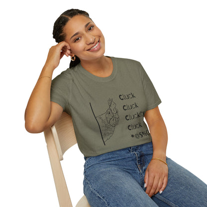 Funny Chicken Quote T-Shirt - Cluck Cluck Humor, Gift for Animal Lovers, Sarcastic Tee, Farmhouse Style, Unisex Casual Wear