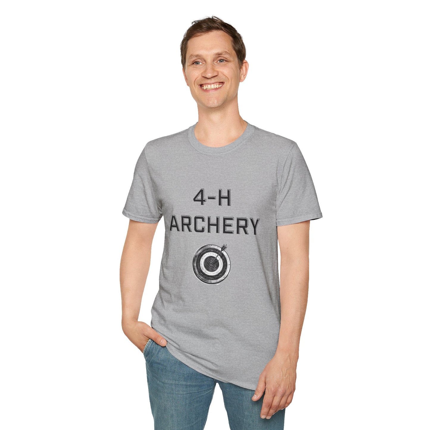 4-H Archery T-Shirt, Unisex Softstyle T-Shirt, For Men, Women, Kids, Archers, Coaches, and 4-H Volunteers