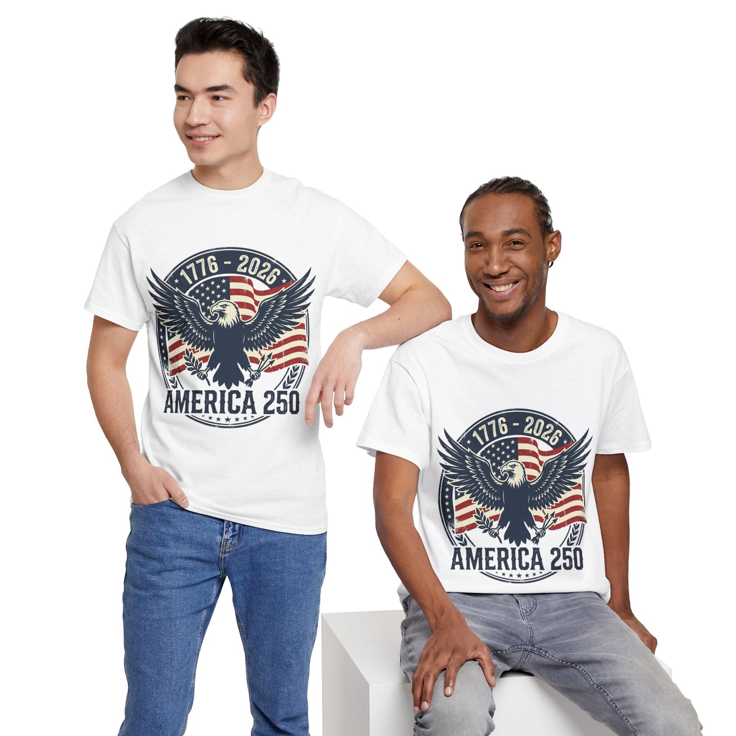 America 250 Vintage Eagle T-Shirt | 1776–2026 Patriotic 4th of July Shirt | USA 250th Anniversary Graphic Tee