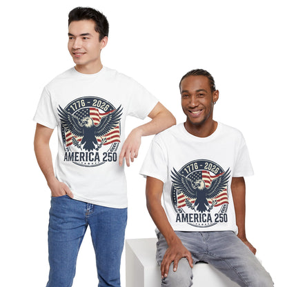 America 250 Vintage Eagle T-Shirt | 1776–2026 Patriotic 4th of July Shirt | USA 250th Anniversary Graphic Tee