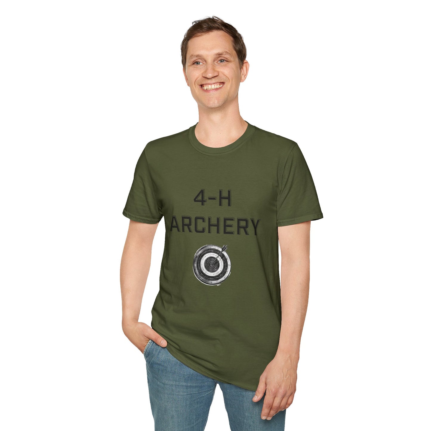 4-H Archery T-Shirt, Unisex Softstyle T-Shirt, For Men, Women, Kids, Archers, Coaches, and 4-H Volunteers