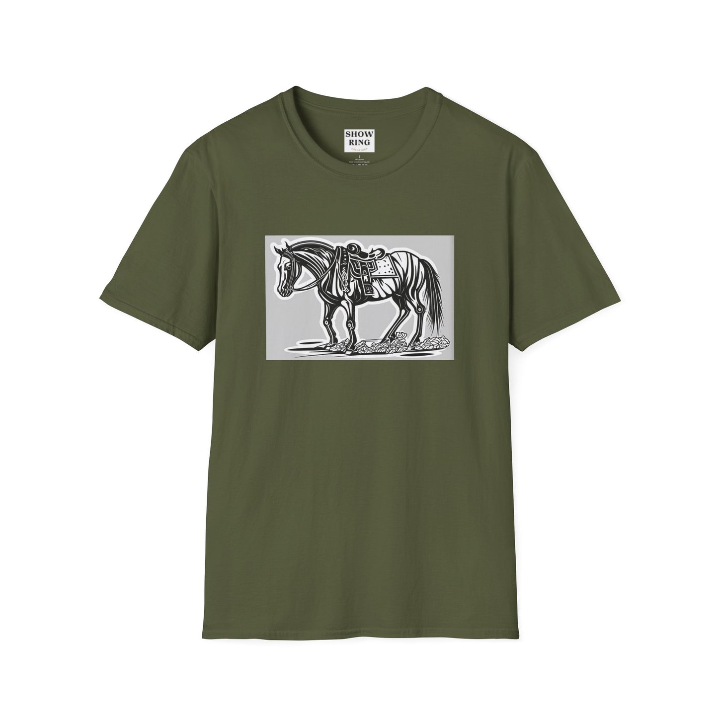 Horse Without Rider for FFA and 4-H Equestrian Teams:  Unisex Softstyle T-Shirt for Men, Women & Kids