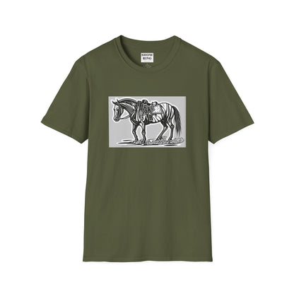 Horse Without Rider for FFA and 4-H Equestrian Teams:  Unisex Softstyle T-Shirt for Men, Women & Kids