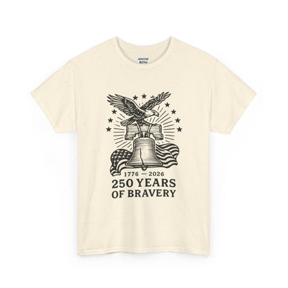 Liberty Bell With Eagle 250 Years of Bravery Tee — 1776–2026 Patriotic Eagle & Flag Shirt