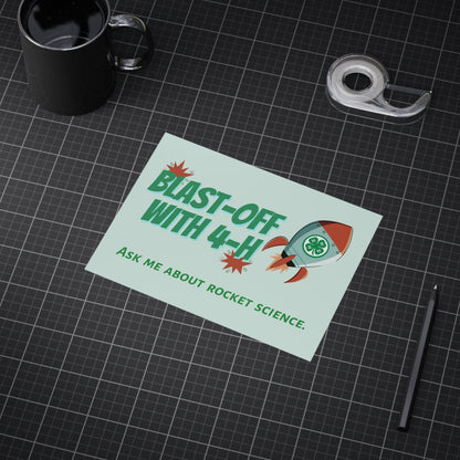 Rocket Science Unframed Prints, Educational Decor, 4-H Artwork, Science Classroom Art, STEM Gifts