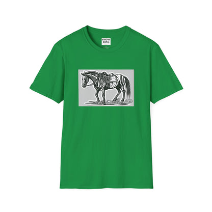 Horse Without Rider for FFA and 4-H Equestrian Teams:  Unisex Softstyle T-Shirt for Men, Women & Kids