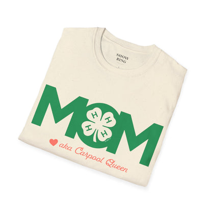 4-H Mom's Shirt with Circle 4-H Logo - Unisex Softstyle T-Shirt for Women