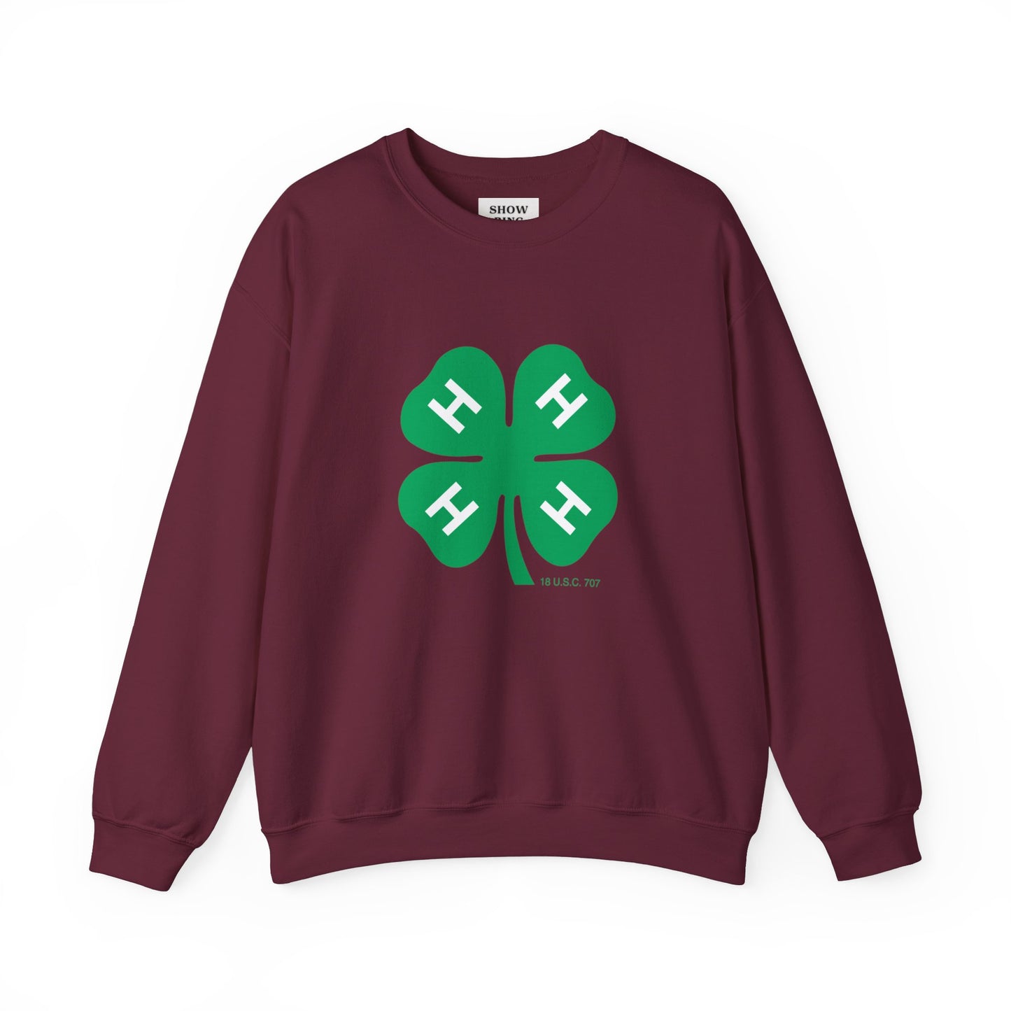 Long-sleeve 4-H Logo Unisex Heavy Blend™ Crewneck Sweatshirt For Men, Women & Youth