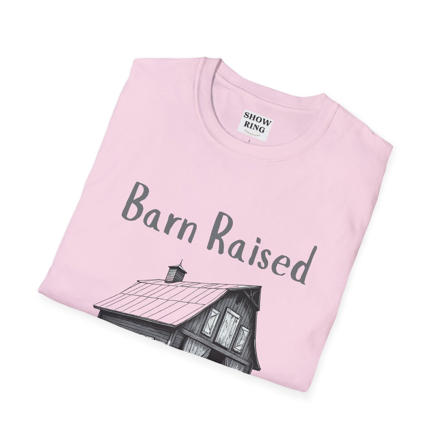 Barn Raised 100% Pure Country, Unisex Softstyle T-Shirt - Country Vibe, Farm Life, Casual Wear, Gift for Farmers, Rustic Style