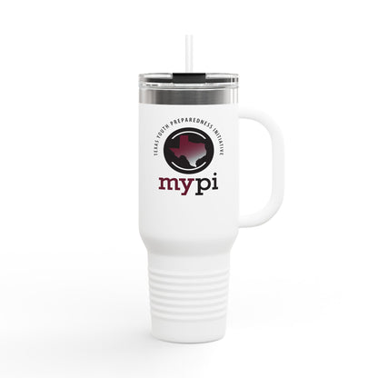 Texas Youth Preparedness Initiative - My PI:  40oz Insulated Travel Mug with Custom Design - For Coffee Lovers, Road Trips, Gifts