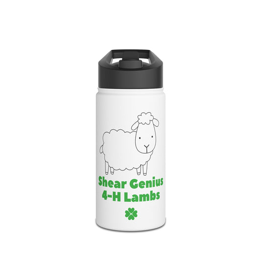 Shear Genius, 4-H Lamb Project:  Stainless Steel Water Bottle, Standard Lid