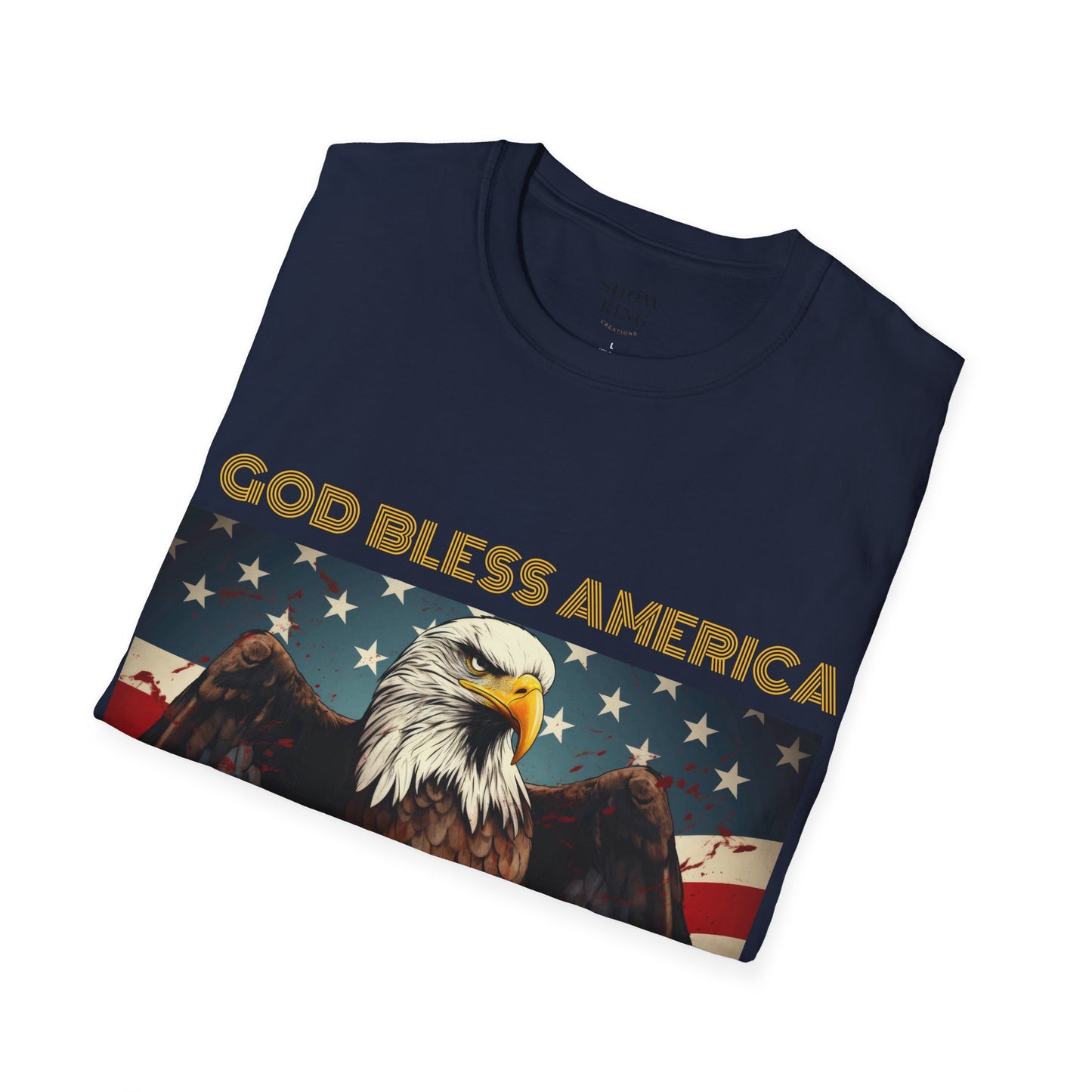 Motorcycle Eagle God Bless America Unisex Soft style T-Shirt for Men and Women