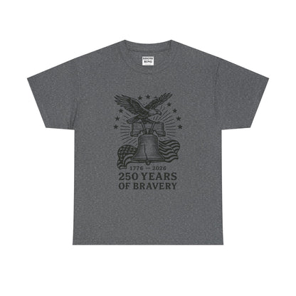 Liberty Bell With Eagle 250 Years of Bravery Tee — 1776–2026 Patriotic Eagle & Flag Shirt