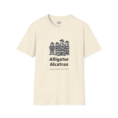 Alligator Alcatraz Swamp Time is Hard Time, Softstyle Shirt For Men, Women, Unisex, Short Sleeve, Motorcycle Riders