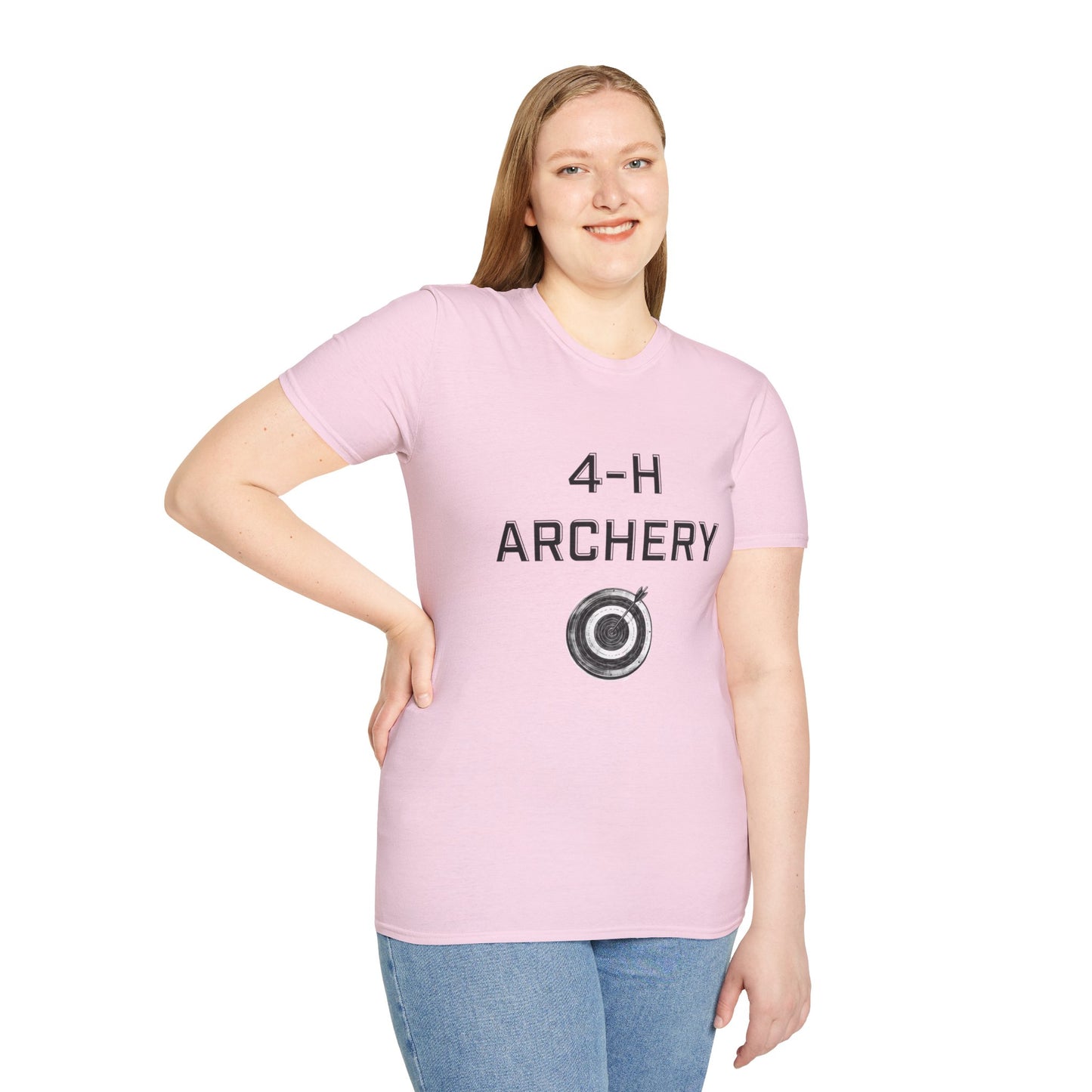 4-H Archery T-Shirt, Unisex Softstyle T-Shirt, For Men, Women, Kids, Archers, Coaches, and 4-H Volunteers