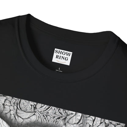 Adult Coloring Shirt Featuring Adorable Pig for 4-H and FFA - Unisex Softstyle T-Shirt for All Ages