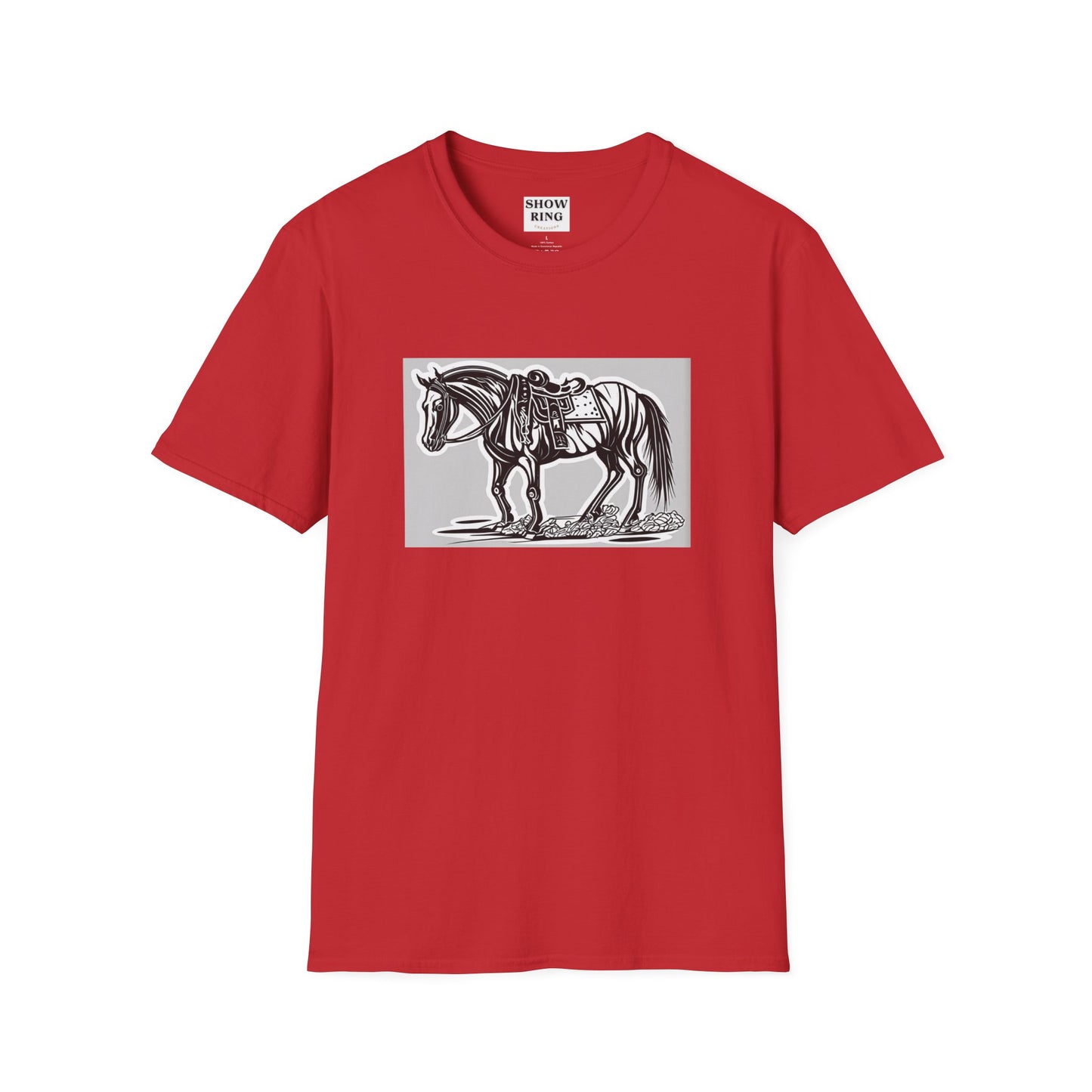 Horse Without Rider for FFA and 4-H Equestrian Teams:  Unisex Softstyle T-Shirt for Men, Women & Kids