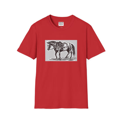 Horse Without Rider for FFA and 4-H Equestrian Teams:  Unisex Softstyle T-Shirt for Men, Women & Kids