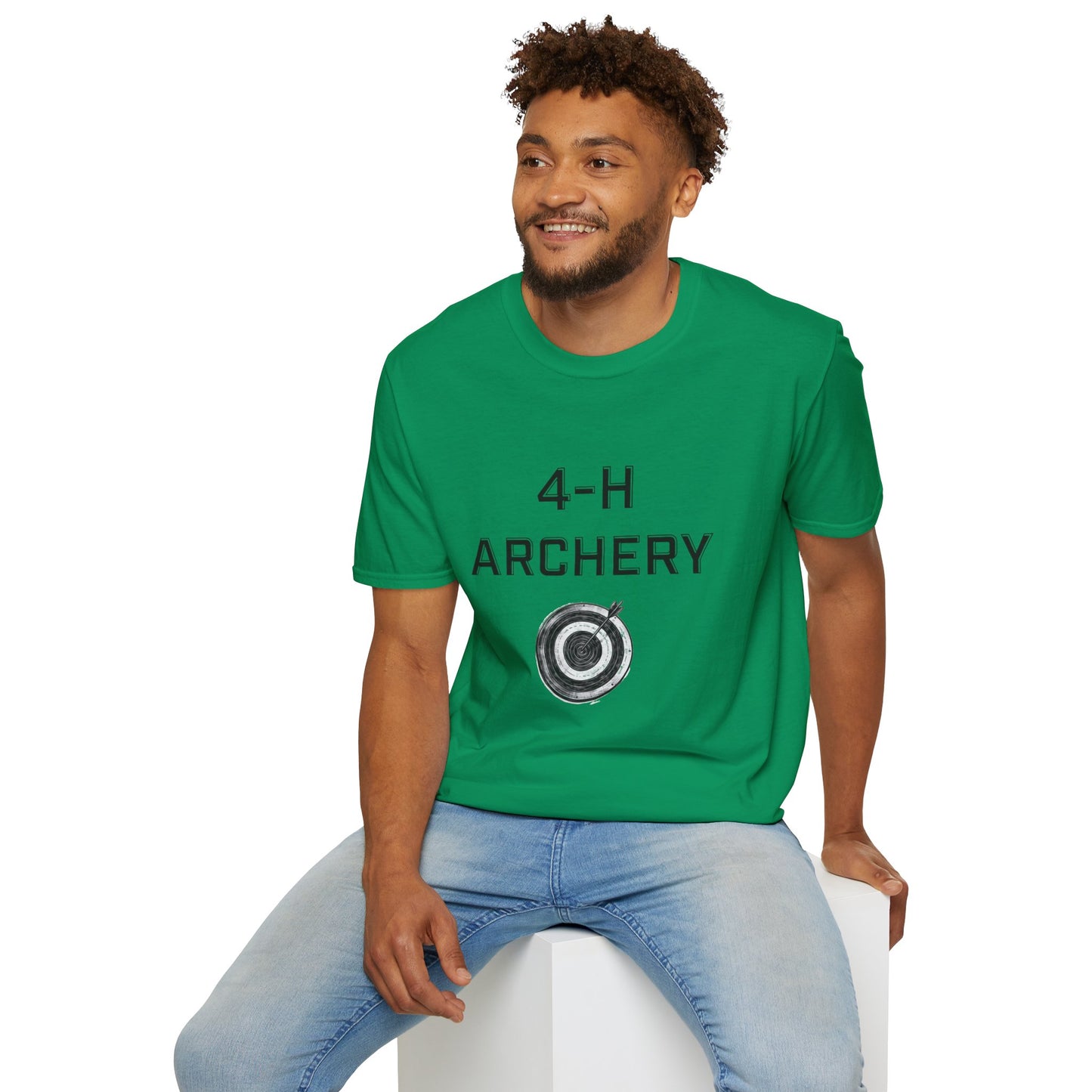 4-H Archery T-Shirt, Unisex Softstyle T-Shirt, For Men, Women, Kids, Archers, Coaches, and 4-H Volunteers