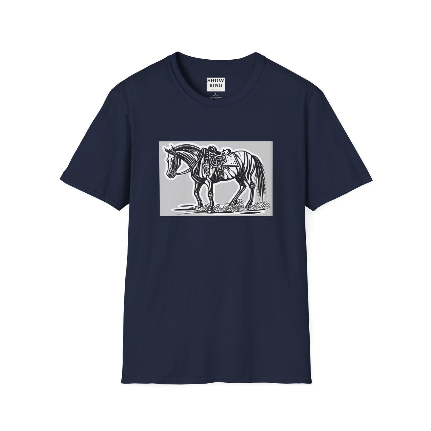 Horse Without Rider for FFA and 4-H Equestrian Teams:  Unisex Softstyle T-Shirt for Men, Women & Kids