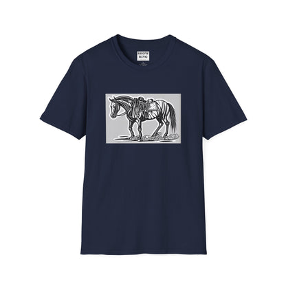 Horse Without Rider for FFA and 4-H Equestrian Teams:  Unisex Softstyle T-Shirt for Men, Women & Kids