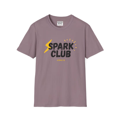 Spark Club Unisex ADULT T-Shirt – Faith-Inspired Casual Wear, Comfortable Everyday Tee, Christian Gift for Friends, Birthday Celebration Shirt