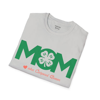 4-H Mom's Shirt with Circle 4-H Logo - Unisex Softstyle T-Shirt for Women