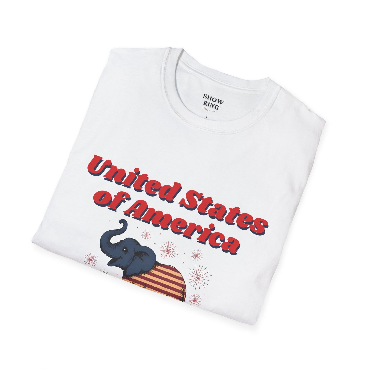 Patriotic Elephant T-Shirt, Free Since 1776, USA Pride Tee, Casual Independence Day Shirt, Vintage Style US Pride Apparel, Gift for Elephant Lovers