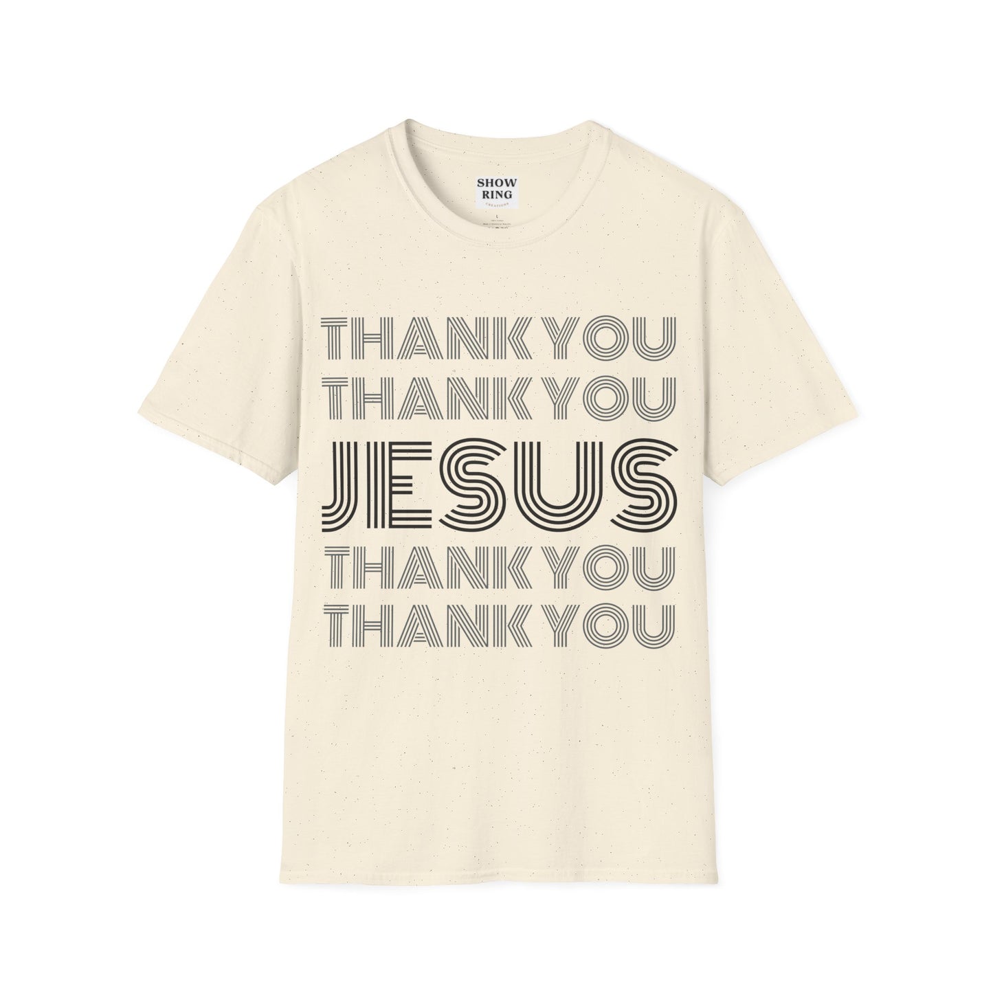 Thank You Jesus Christian Tee - Unisex Softstyle T-Shirt for Men, Women & Children